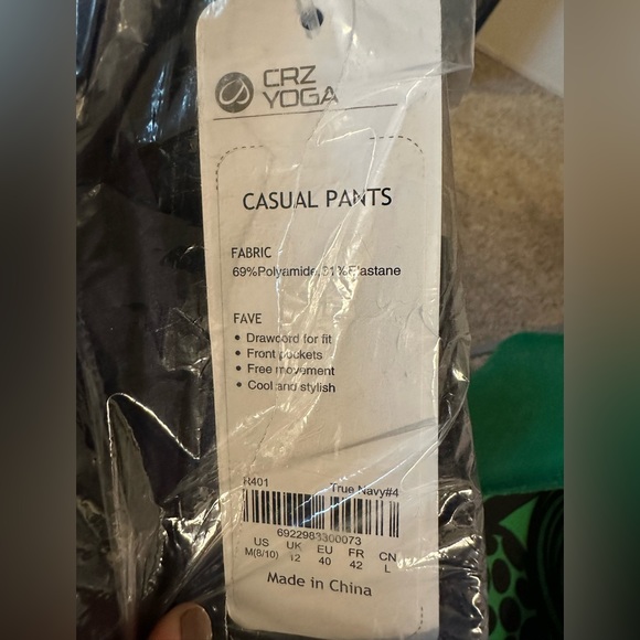 CRZ Yoga pants from Amazon. Straight, ankle length in medium, navy blue. NWT - Picture 7 of 7